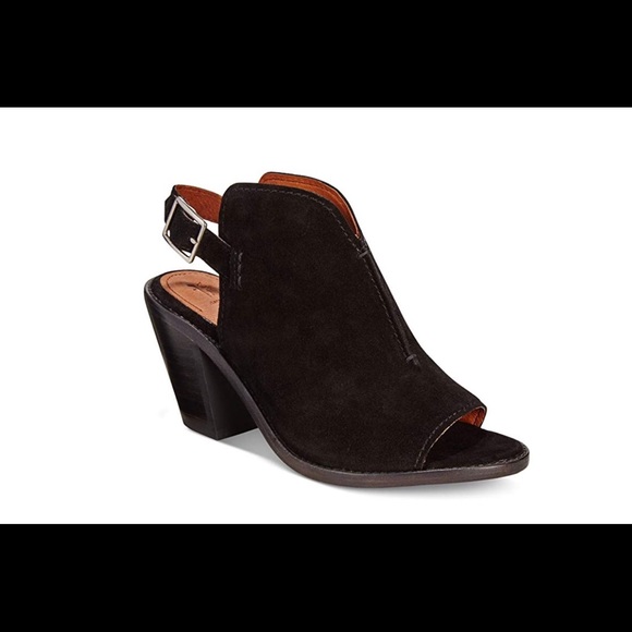 Frye Black Courtney Suede Slingback Mule - Picture 3 of 6